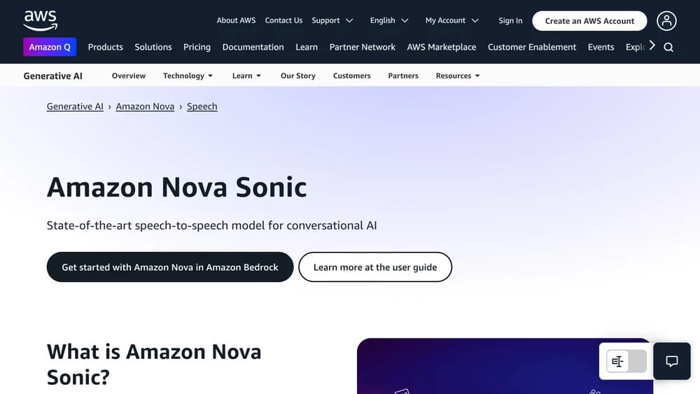 Amazon Nova Sonic