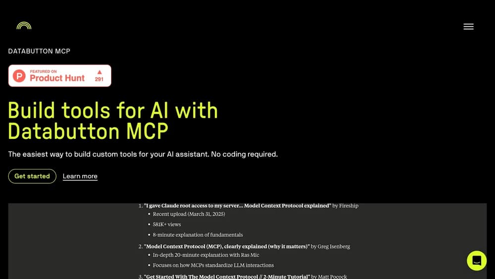 Databutton MCP