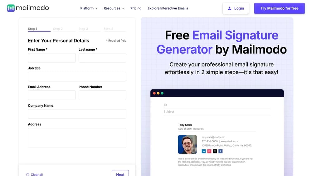 Email Signature Generator