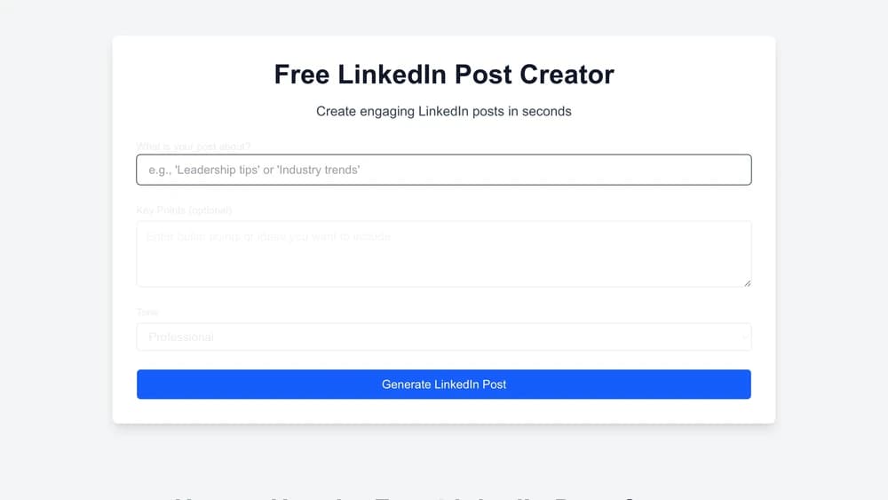 LinkedPostCreator