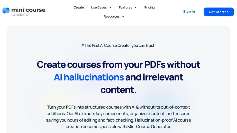 Mini Course Generator
