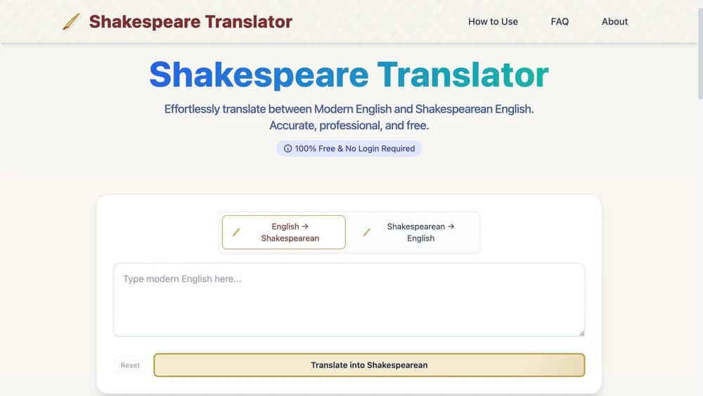 Shakespeare Translator