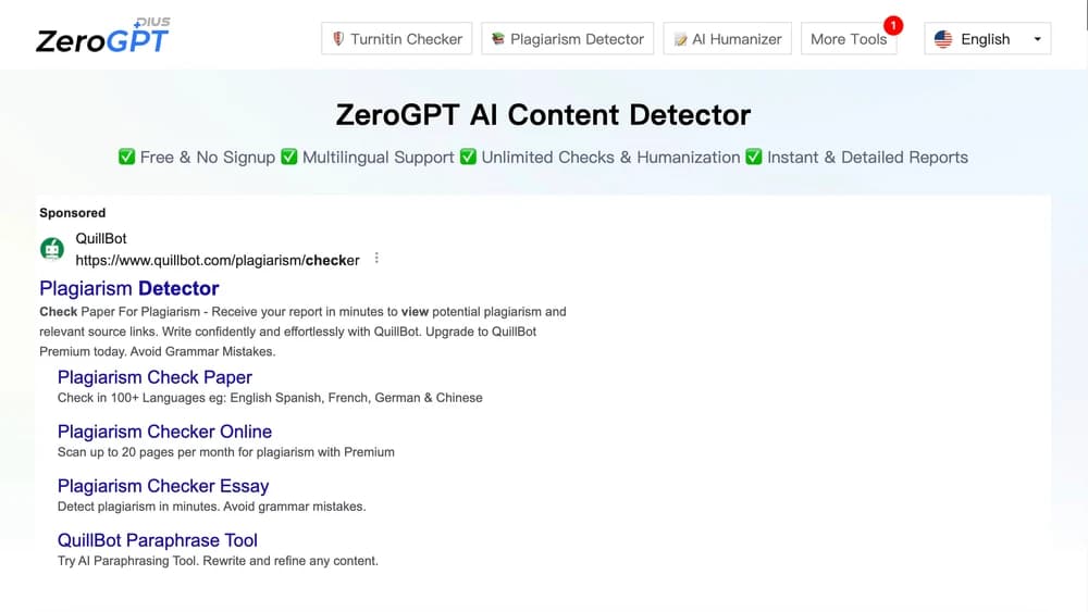 ZeroGPT Plus